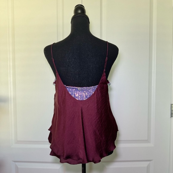 NWT Free People Intimately Womens Purple Sequined Layering Camisole Top Size-M - Picture 7 of 10